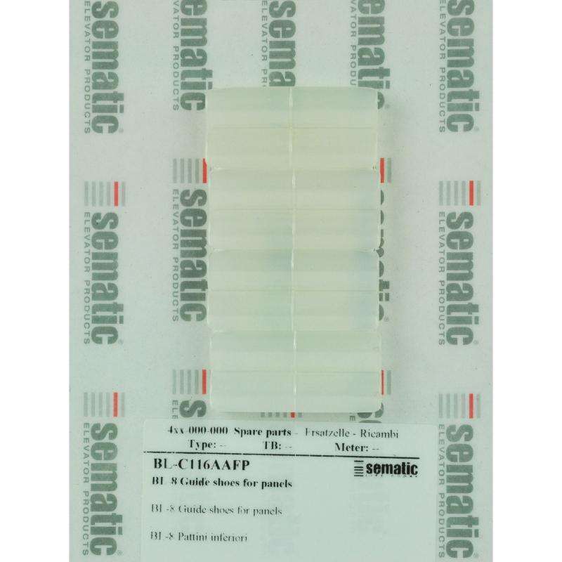 BL-C116AAFP | 8 X GUIDE SHOE FOR PANELS (FOR SILL WITH 10MM GROOVE) BL-C116AAFP | 8 X GUIDE SHOE FOR PANELS (FOR SILL WITH 10MM GROOVE)