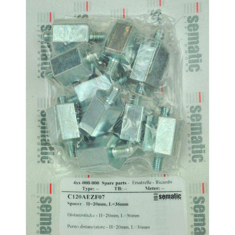 BL-C120AEZF07 | 10 X SPACER PIN (H=20MM, L=36MM) BL-C120AEZF07 | 10 X SPACER PIN (H=20MM, L=36MM)