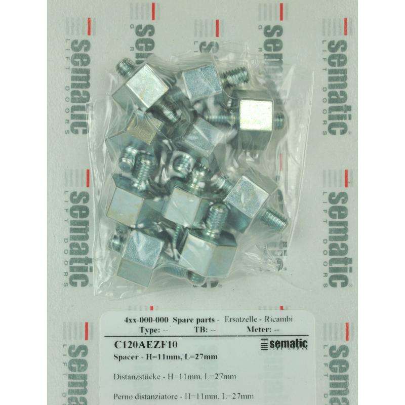 BL-C120AEZF10 | 10 X SPACER PIN (H=11MM, L=27MM) BL-C120AEZF10 | 10 X SPACER PIN (H=11MM, L=27MM)