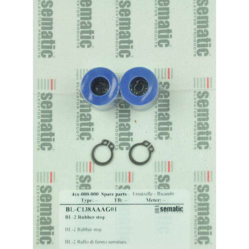 BL-C138AAAG01 | 2 X RUBBER LOCK STOP ROLLER, ROUND SHAPE (LENGTH = 20MM). STANDARD EXECUTION BL-C138AAAG01 | 2 X RUBBER LOCK STOP ROLLER, ROUND SHAPE (LENGTH = 20MM). STANDARD EXECUTION