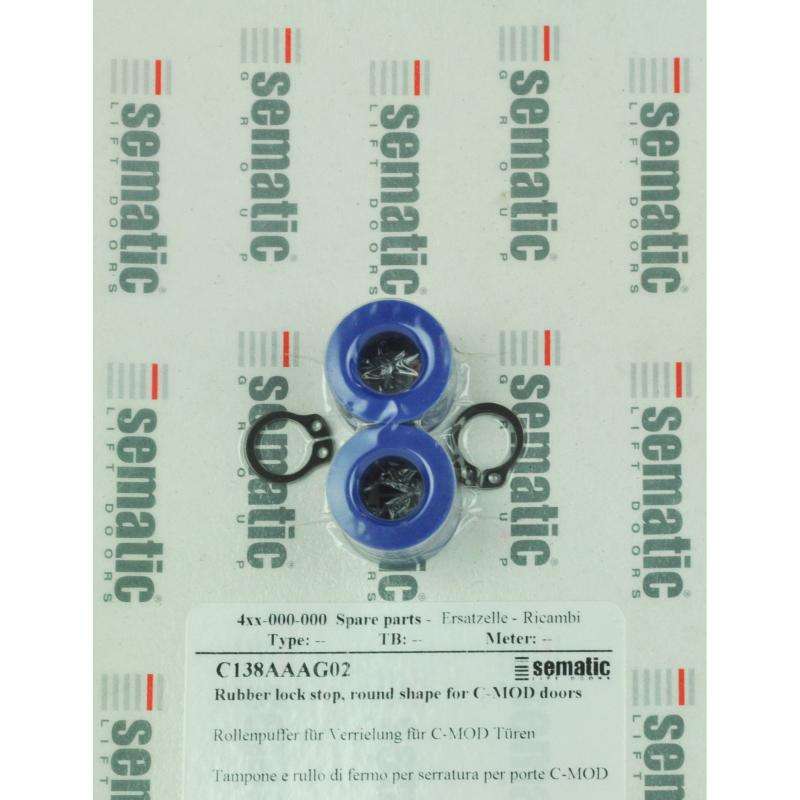 BL-C138AAAG02 | 2 X RUBBER LOCK STOP ROLLER, ROUND SHAPE (LENGTH = 16MM). C-MOD EXECUTION BL-C138AAAG02 | 2 X RUBBER LOCK STOP ROLLER, ROUND SHAPE (LENGTH = 16MM). C-MOD EXECUTION