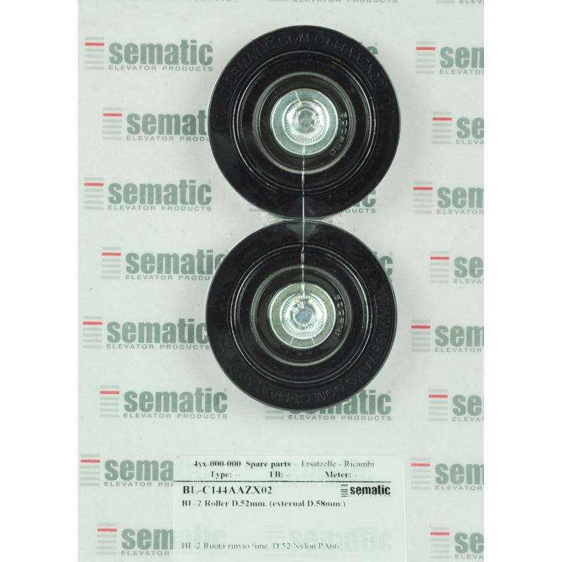 BL-C144AAZX02 | 2 X ROLLER D.52MM (EXTERNAL 58MM) (NYLON PA66) BL-C144AAZX02 | 2 X ROLLER D.52MM (EXTERNAL 58MM) (NYLON PA66)