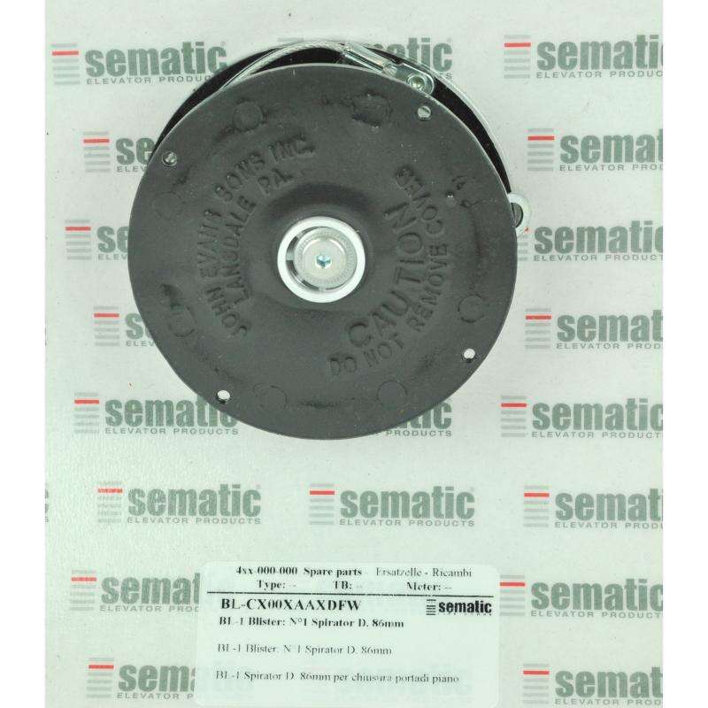 BL-CX00XAAXDFW | 1 X DOOR CLOSE SPIRATOR D.86MM BL-CX00XAAXDFW | 1 X DOOR CLOSE SPIRATOR D.86MM